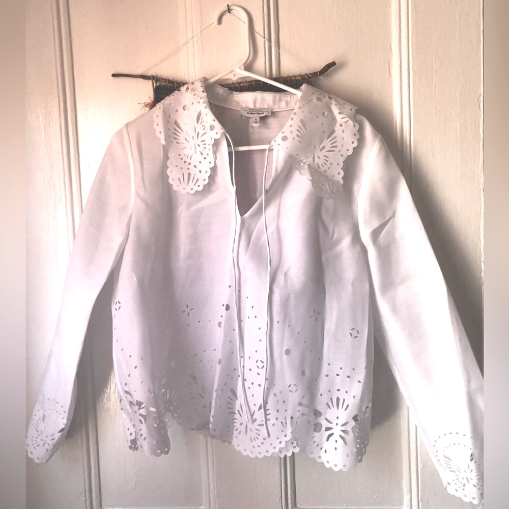 & Other Stories Embroidered Blouse
